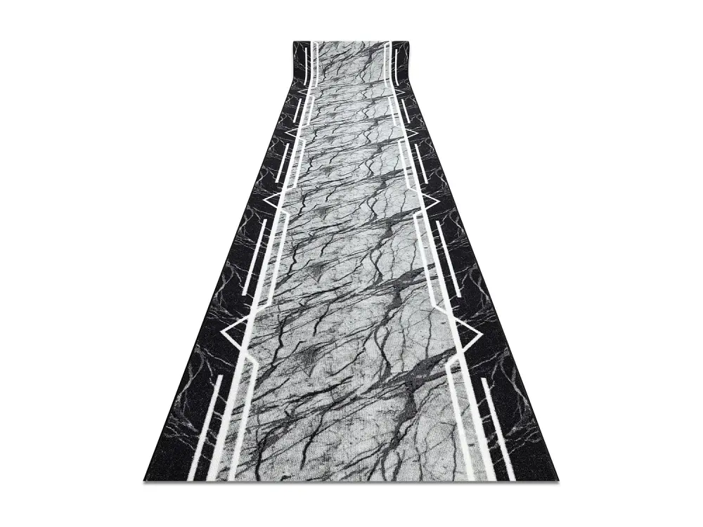 Alfombra de pasillo con refuerzo de goma 133 cm MARMUR Mármol, piedra 133x1250 cm