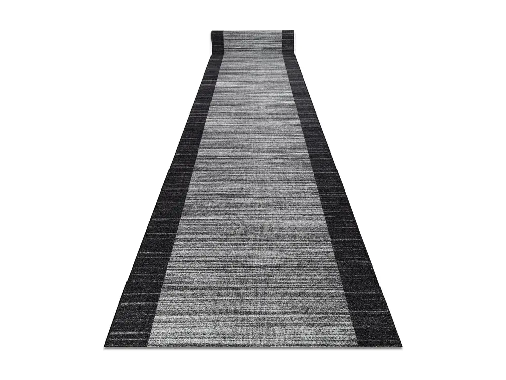 Alfombra de pasillo con refuerzo de goma 133 cm STREIFEN antracita 133x500 cm