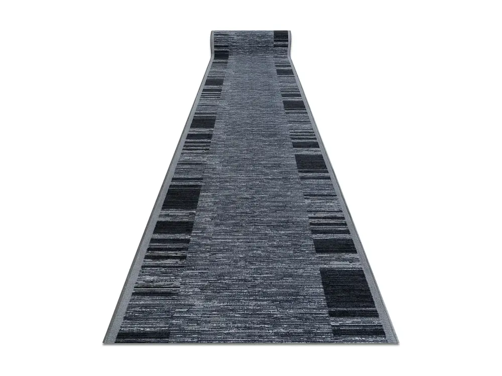 Alfombra de pasillo con refuerzo de goma ADAGIO gris 80x500 cm