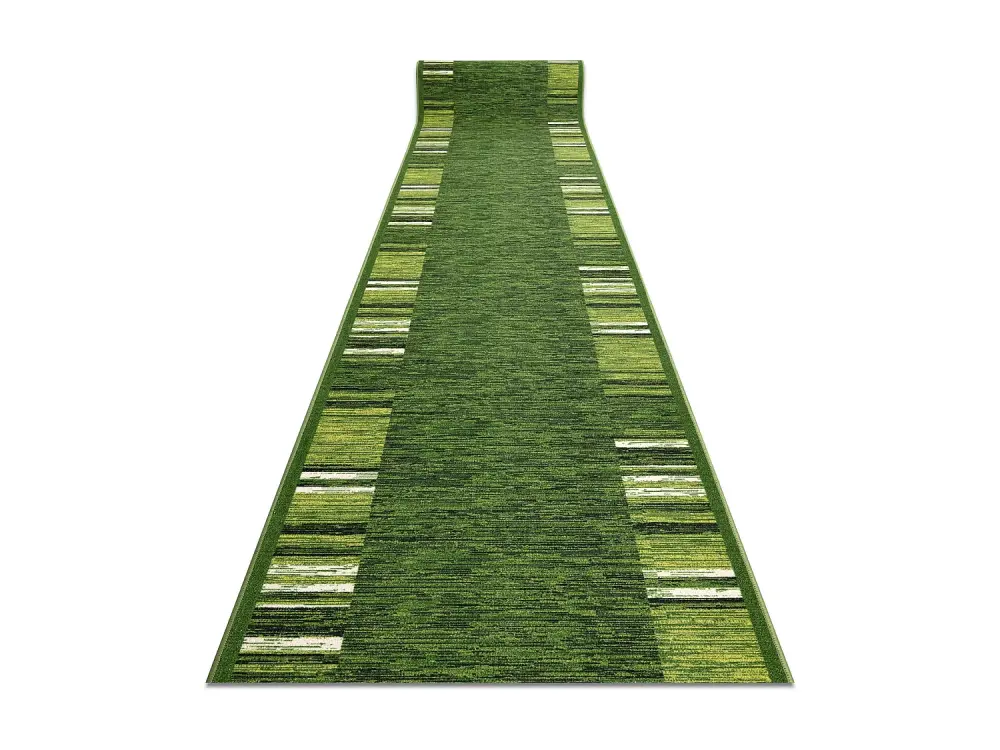 Alfombra de pasillo con refuerzo de goma ADAGIO verde 100 cm 100x850 cm