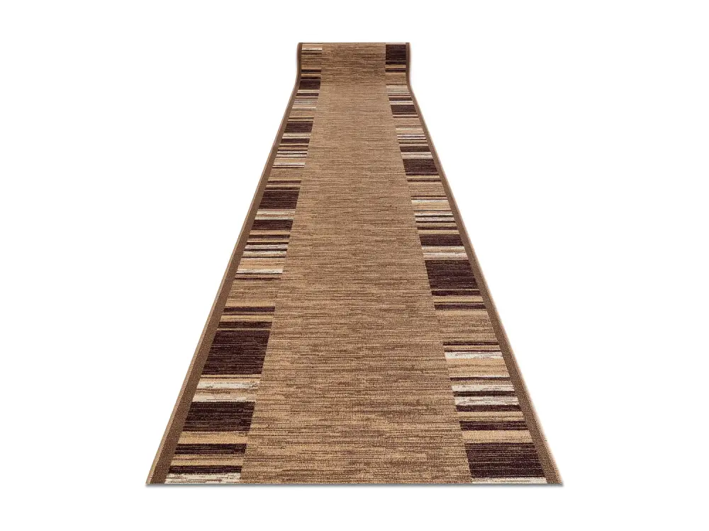 Alfombra de pasillo con refuerzo de goma ADAGIO beige 100x1250 cm