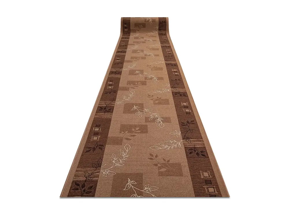 Alfombra de pasillo con refuerzo de goma AGADIR beige 67cm 67x180 cm