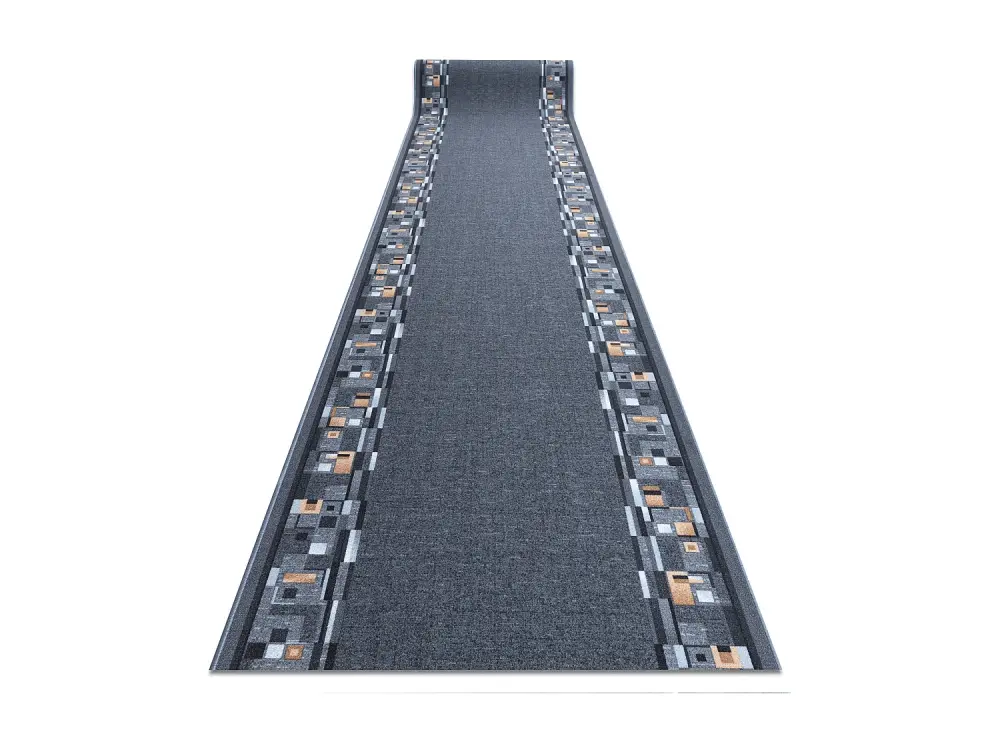 Alfombra de pasillo con refuerzo de goma BOMBAY gris 100cm 100x160 cm