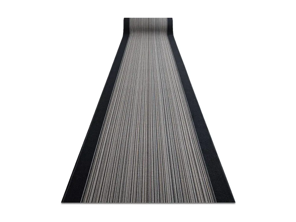 Alfombra de pasillo con refuerzo de goma CARNABY gris 100cm 100x180 cm