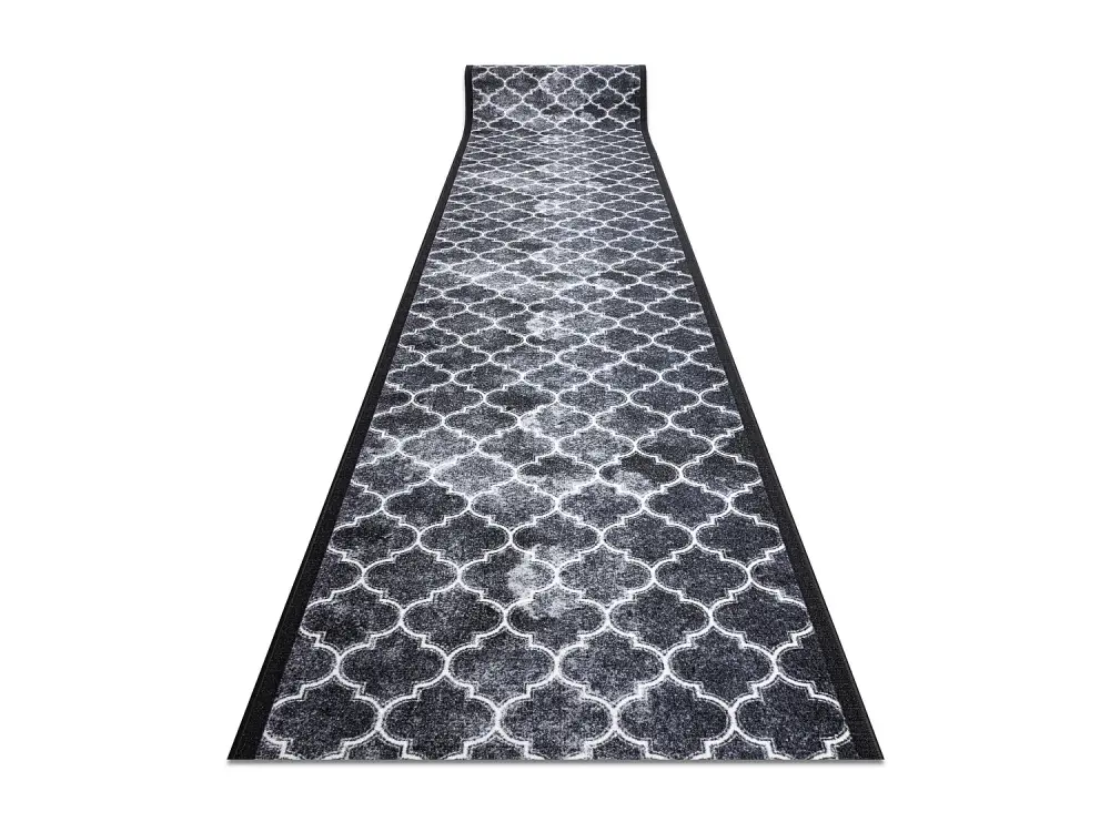 Alfombra de pasillo con refuerzo de goma CLOVER gris 100 cm 100x1400 cm