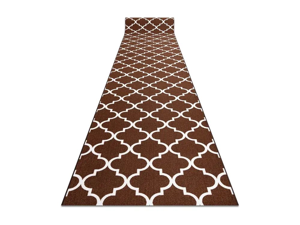 Alfombra de pasillo con refuerzo de goma Enrejado Trébol marroquí m 100x650 cm