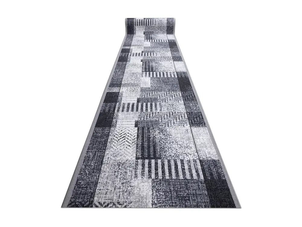 Alfombra de pasillo con refuerzo de goma ESSENZA gris 80 cm 80x360 cm