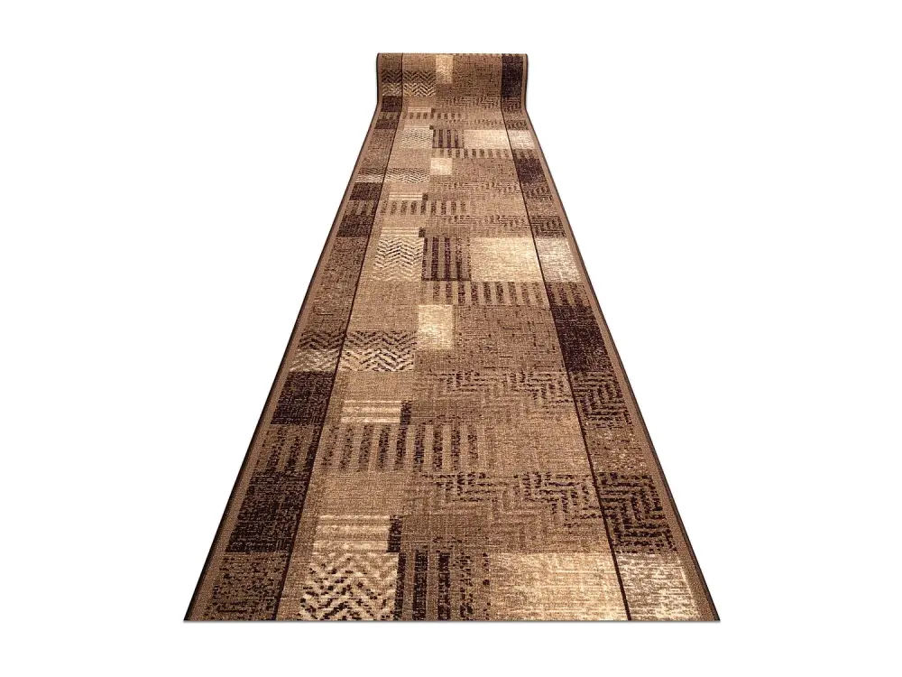 Alfombra de pasillo con refuerzo de goma ESSENZA beige 80 cm 80x460 cm