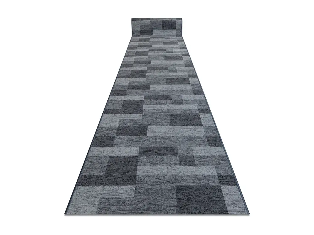 Alfombra de pasillo con refuerzo de goma ICONA gris 120cm 120x230 cm