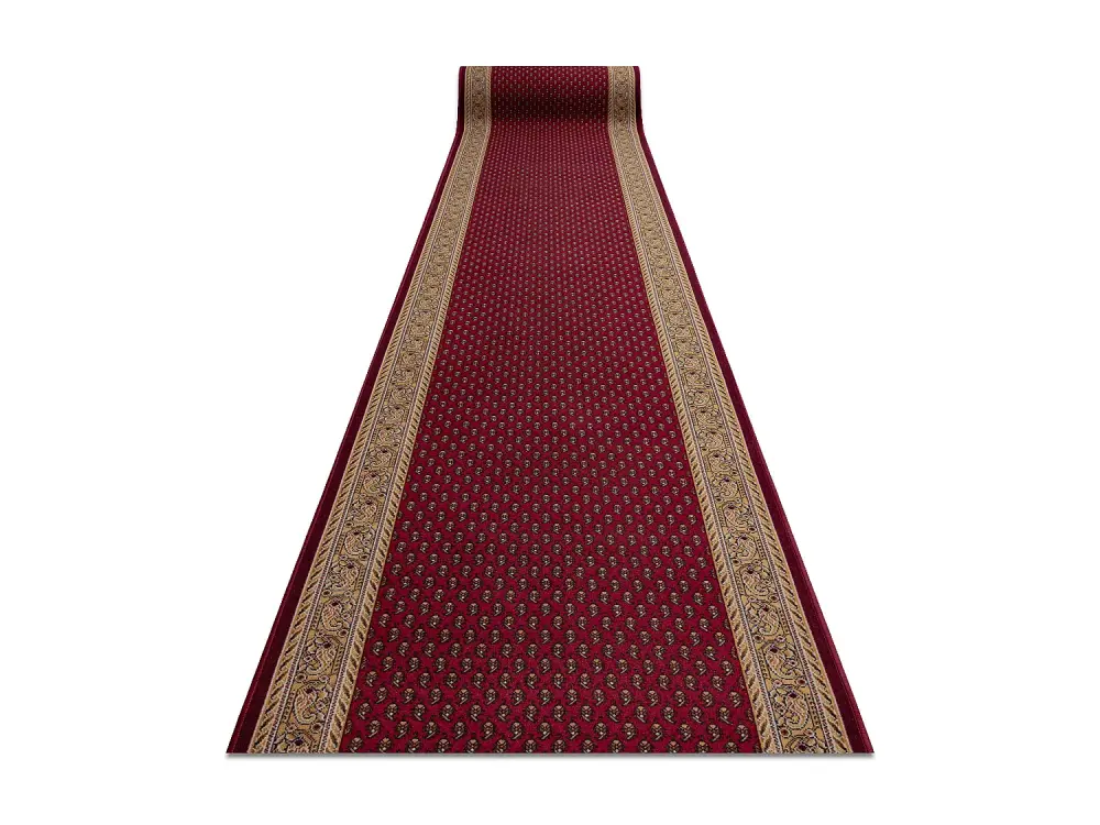 Alfombra de pasillo con refuerzo de goma INCA burdeos 100cm 100x130 cm