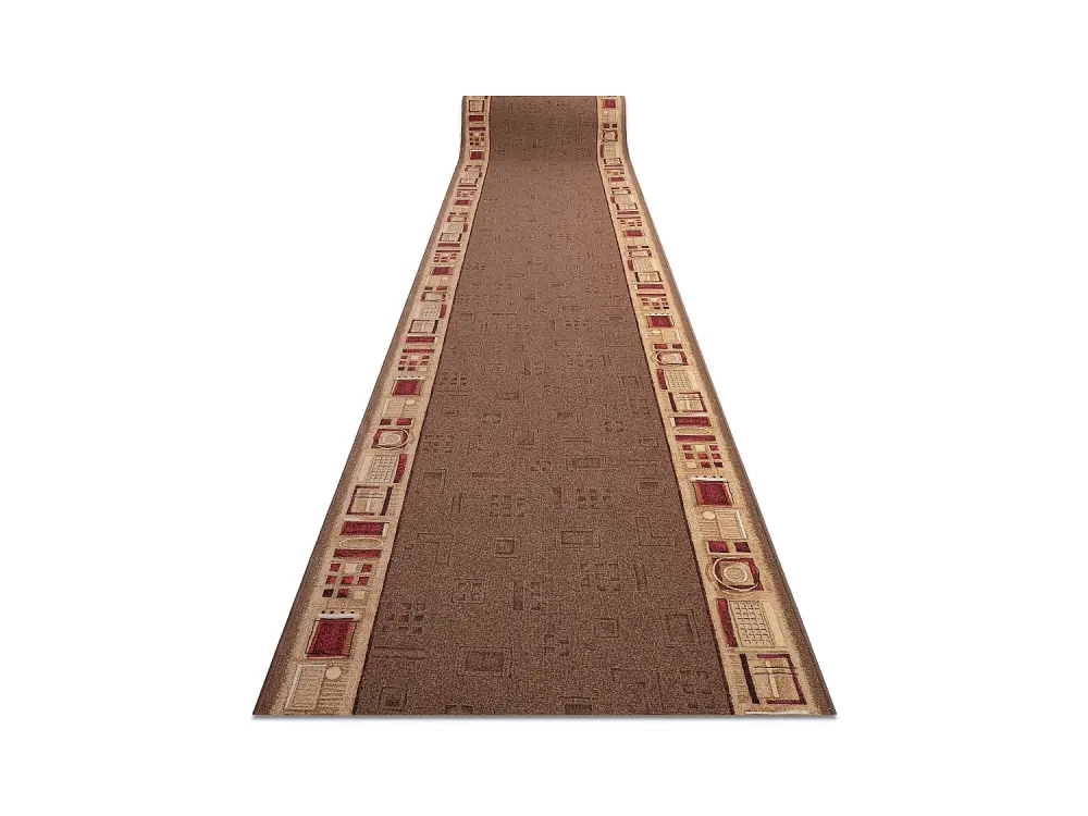 Alfombra de pasillo con refuerzo de goma JENA marrón 67cm 67x100 cm