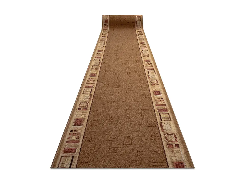 Alfombra de pasillo con refuerzo de goma JENA beige 67cm 67x180 cm