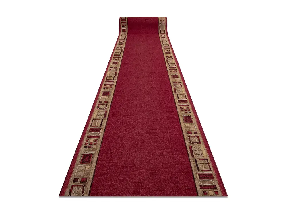 Alfombra de pasillo con refuerzo de goma JENA burdeos 80cm 80x400 cm