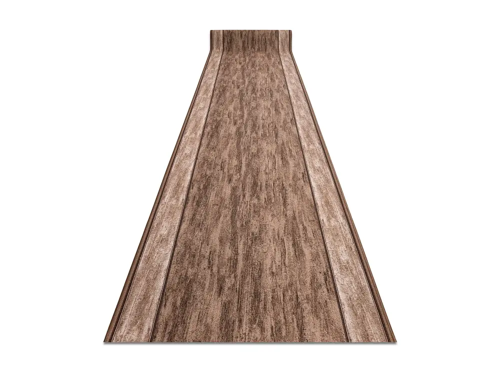 Alfombra de pasillo con refuerzo de goma RAMA marrón 100cm 100x800 cm