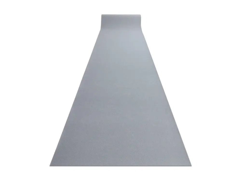 Alfombra de pasillo con refuerzo de goma RUMBA un solo color gris 100 100x1000 cm