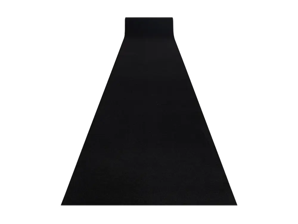 Alfombra de pasillo con refuerzo de goma RUMBA un solo color negro 60 60x100 cm