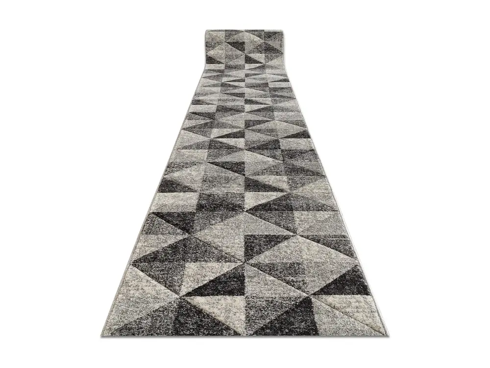 Alfombra de pasillo FEEL 5672/16811 Triángulos gris/antracita/crema 7 70x160 cm