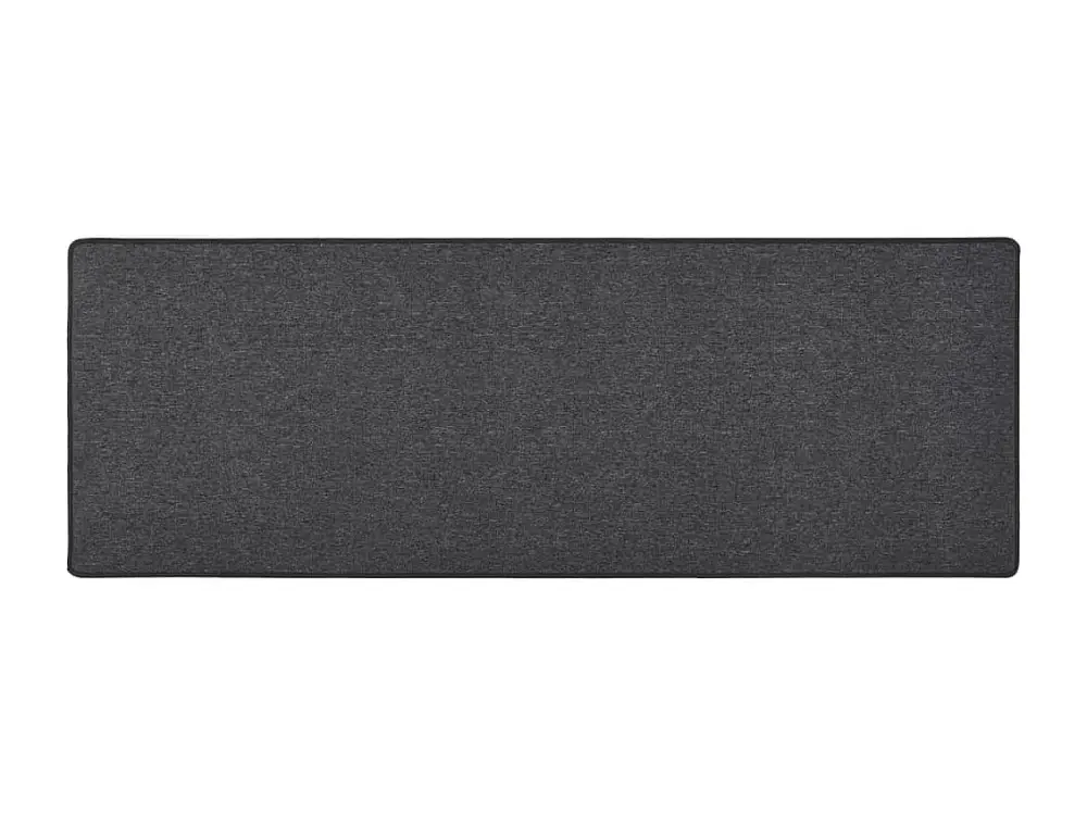 Alfombra de pasillo gris antracita 80x250 cm