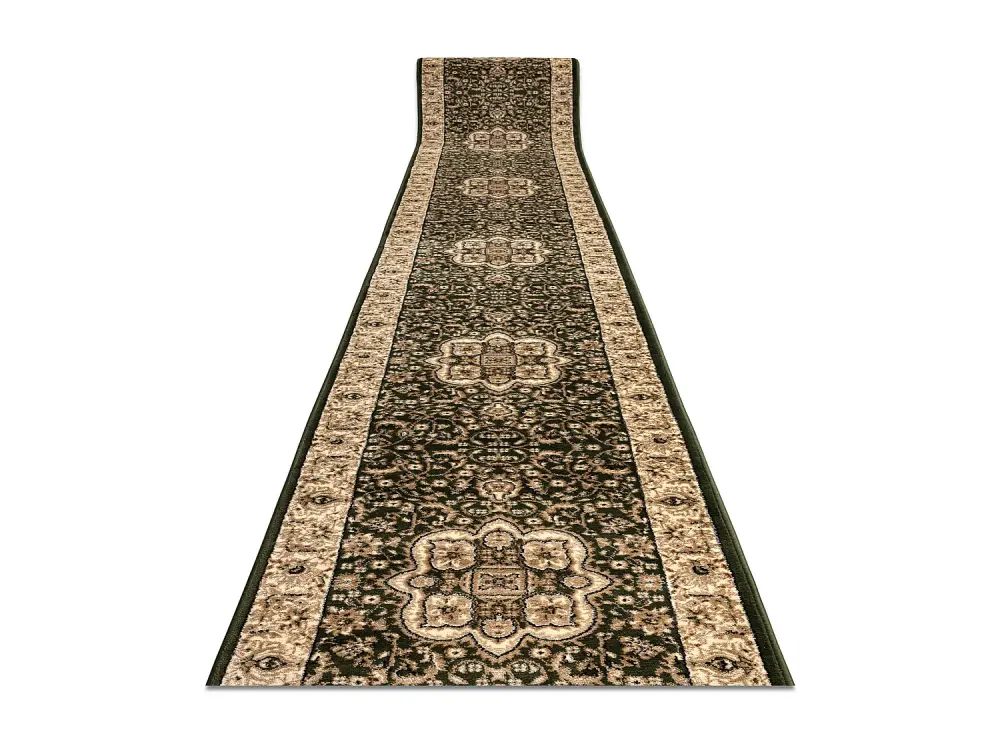 Alfombra de pasillo HEAT-SET ROYAL AGY 0521 verde 120x880 cm