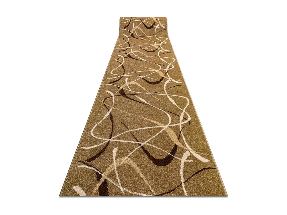 Alfombra de pasillo KARMEL FRYZ - CHOCO marrón claro 90 cm 90x160 cm