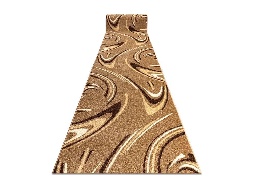 Alfombra de pasillo KARMEL FRYZ - COFFEE marrón claro 100 cm 100x1300 cm