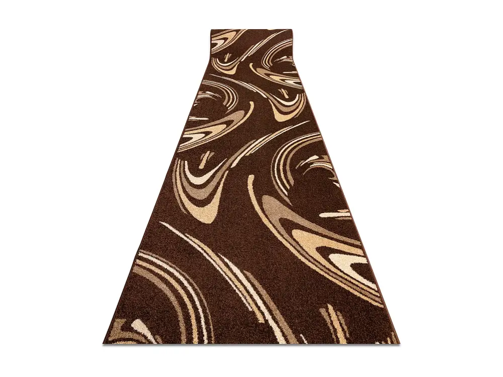 Alfombra de pasillo KARMEL FRYZ - COFFEE marrón 100 cm 100x500 cm