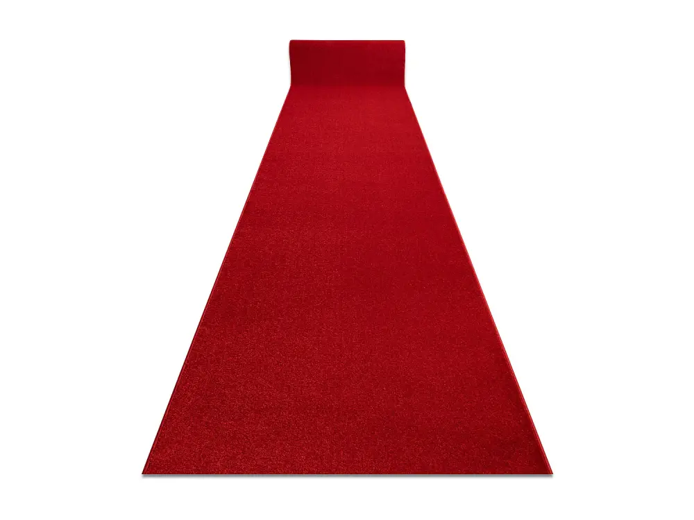 Alfombra de pasillo KARMEL llanura carmín / rojo 80 cm 80x490 cm