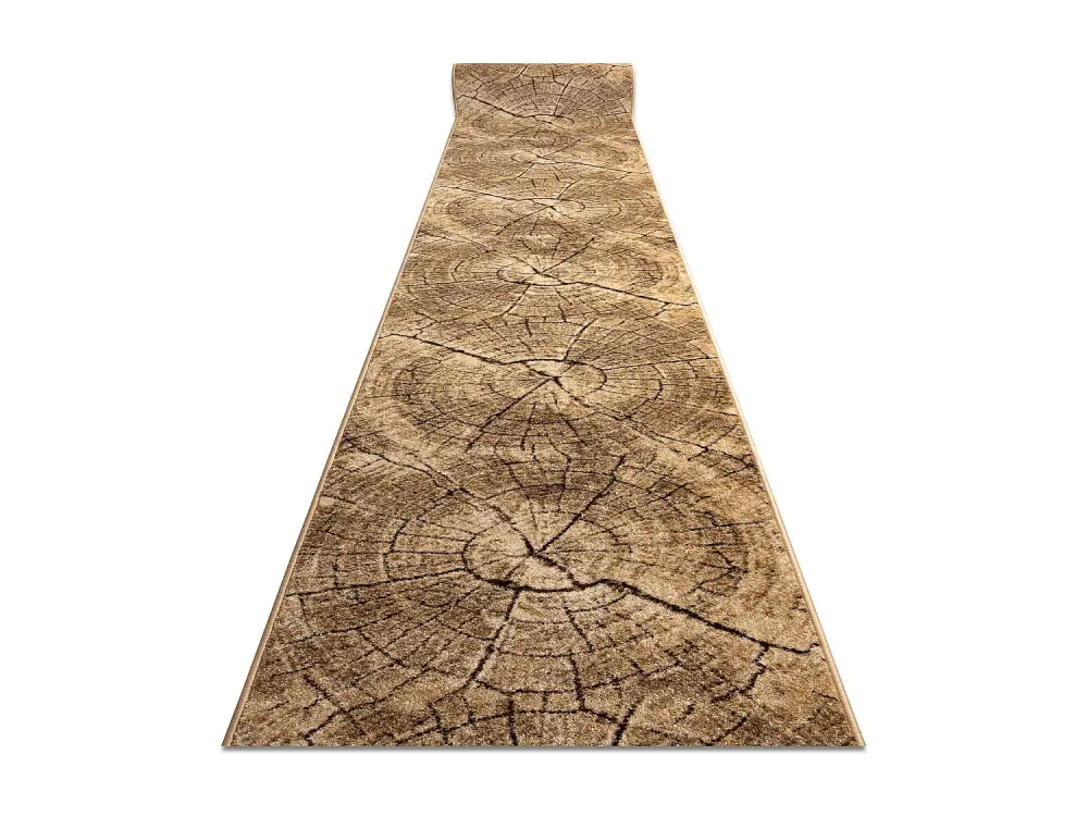 Alfombra de pasillo KARMEL Tronko Árbol Madera - la nuez 100x140 cm