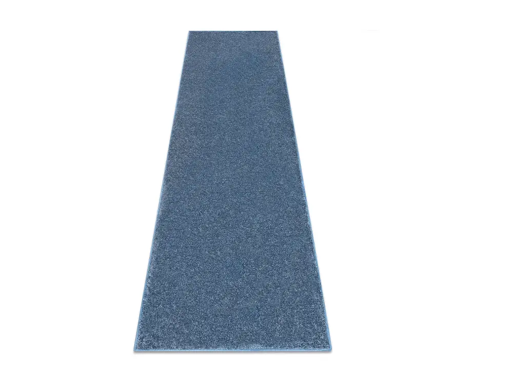 Alfombra de pasillo SANTA FE azul 74 llanura color sólido 120x370 cm