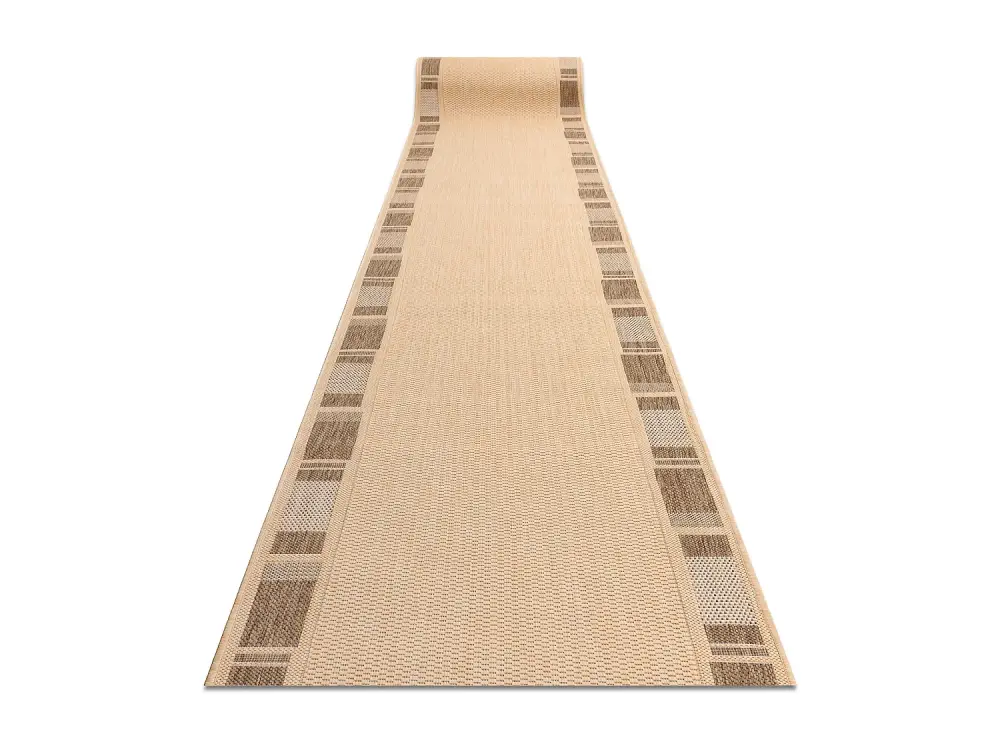 Alfombra de pasillo SIZAL FLOORLUX modelo 20195 color maíz/color caf� 70x140 cm