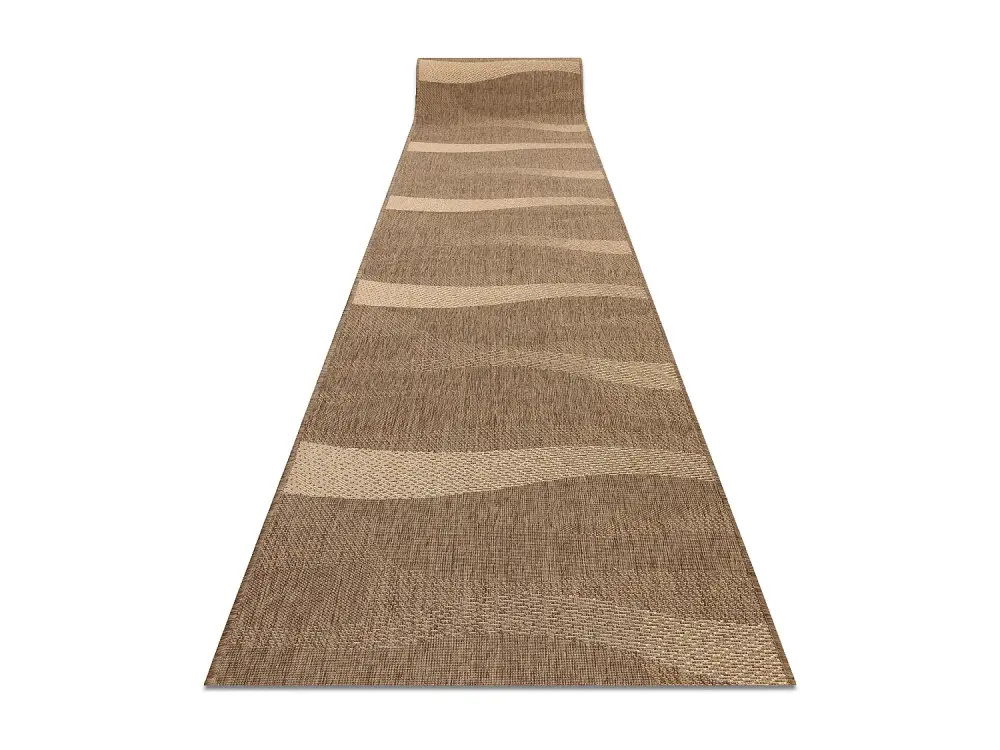Alfombra de pasillo SIZAL FLOORLUX modelo 20212 color café/color maí 100x140 cm