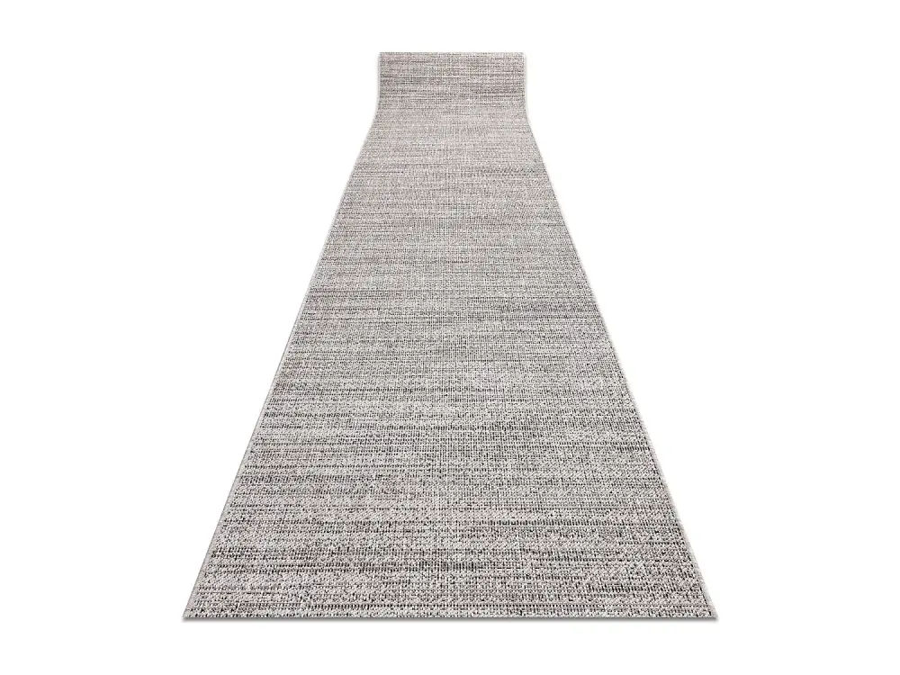 Alfombra de pasillo SIZAL FLOORLUX modelo 20389 plateado / negro 120x620 cm