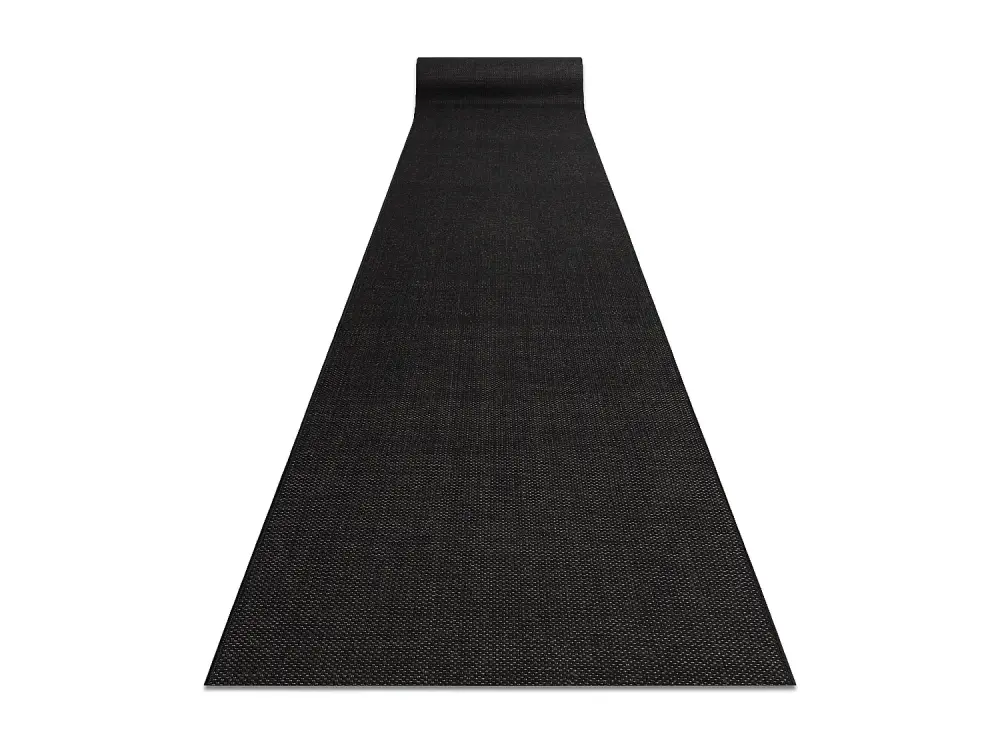 Alfombra de pasillo SIZAL FLOORLUX modelo 20433 Liso negro 70x250 cm