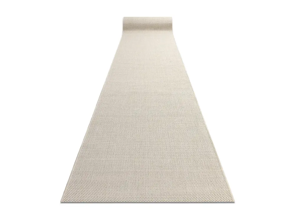 Alfombra de pasillo SIZAL FLOORLUX modelo 20433 Liso crema 120x710 cm