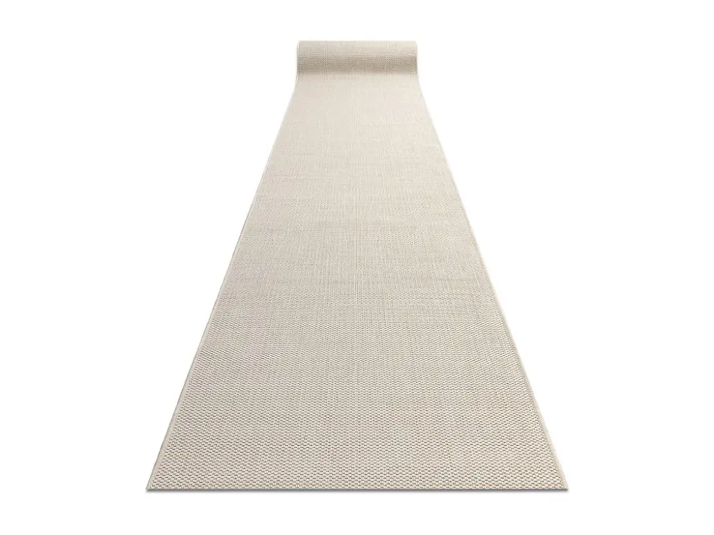 Alfombra de pasillo SIZAL FLOORLUX modelo 20433 Liso crema 100x1350 cm