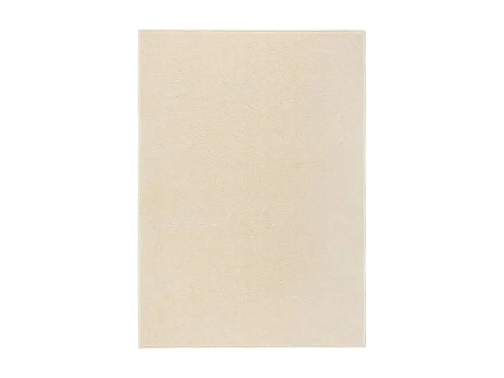 Alfombra de pelo corto crema 140x200 cm