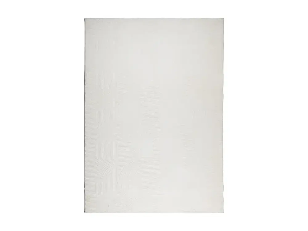 Alfombra de pelo corto look escandinavo IZA crema 200x280 cm