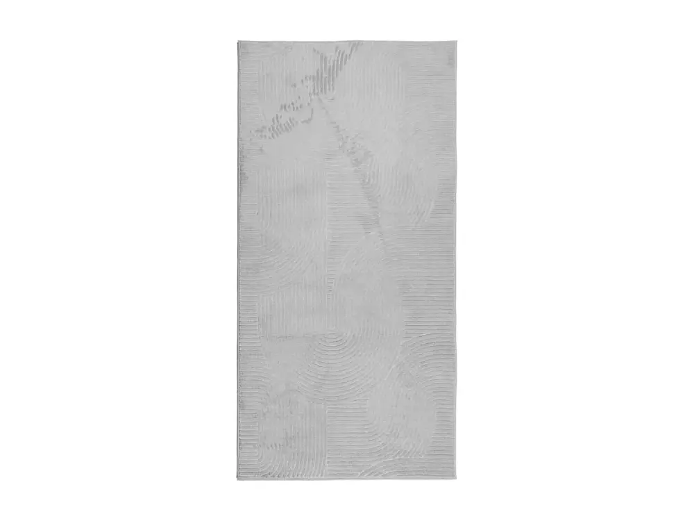 Alfombra de pelo corto look escandinavo IZA gris 100x200 cm