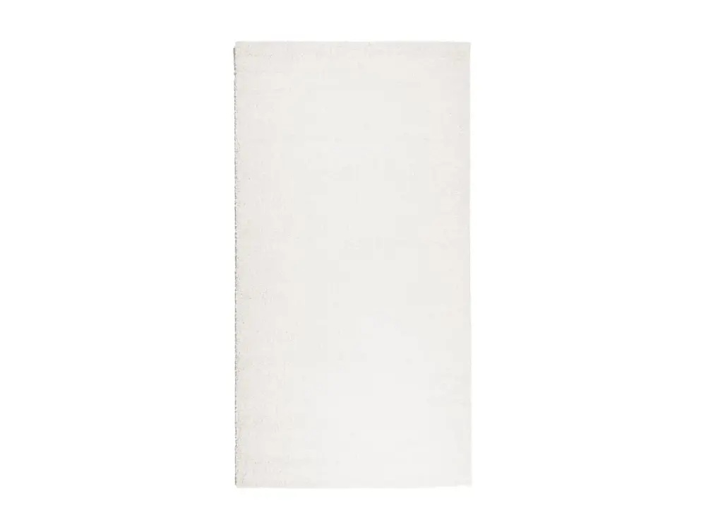 Alfombra de pelo largo moderna crema 80x150 cm