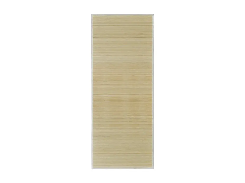 Alfombra rectangular de bambú natural 120 x 180 cm Beige