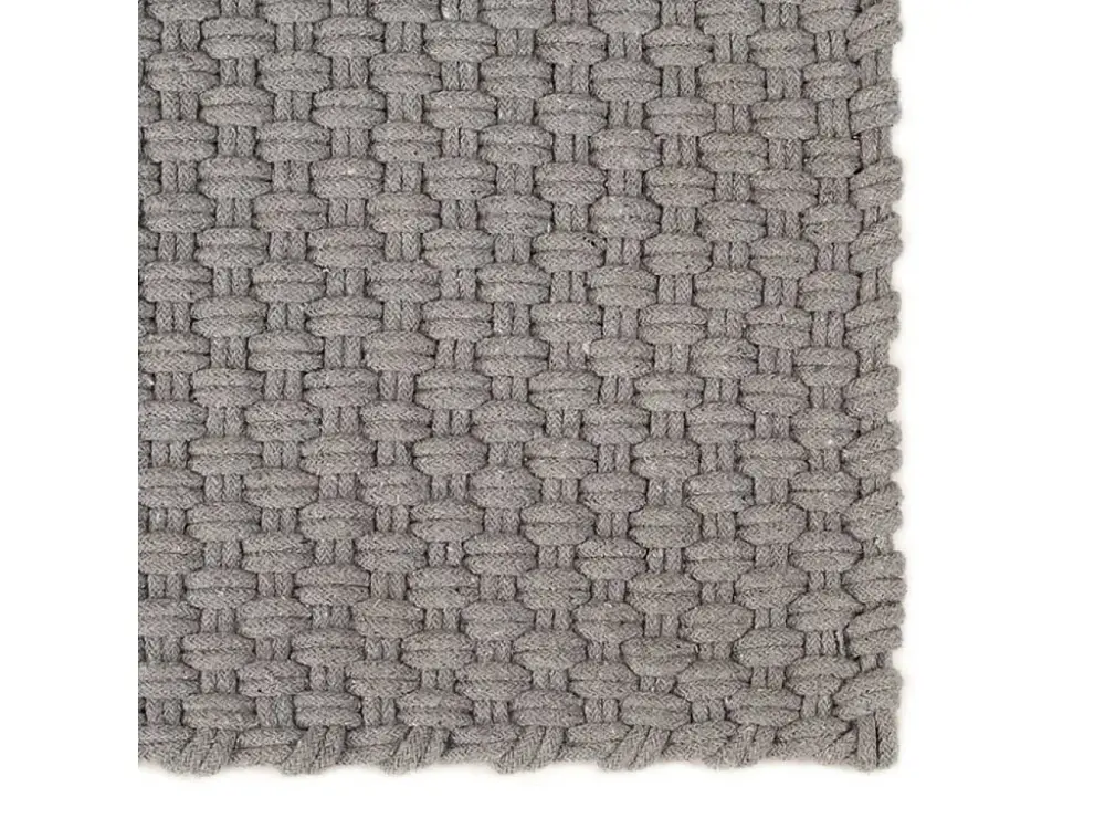 Alfombra rectangular Gris 180x250 cm Algodón