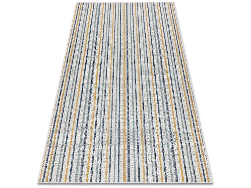 Alfombra sisal COOPER Rayas, Etno 22237 crudo / azul oscuro 120x170 cm