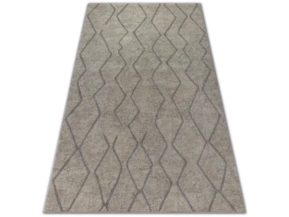 Alfombra SOFT 8050 Zigzag Boho crema/marrón claro 120x170 cm