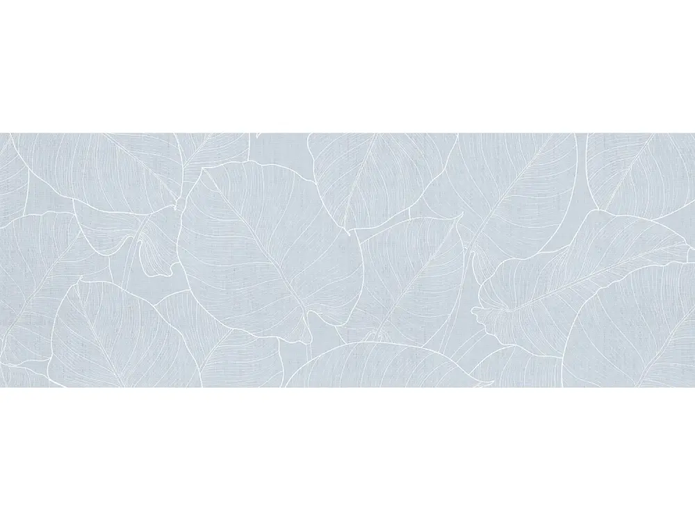 Alfombra de vinilo Hojas Azul 66x180 cm
