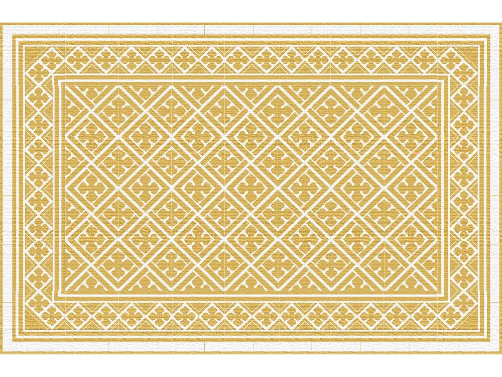 Alfombra de vinilo Palace mustard 66x100