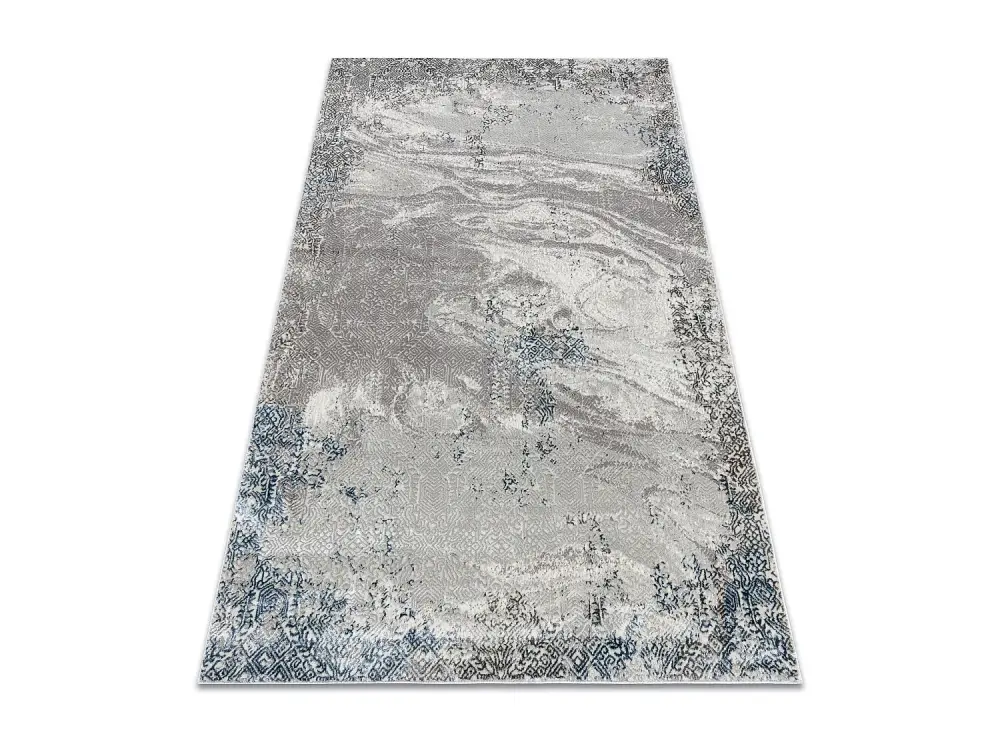 BLISS Z198AZ221 alfombra crema / azul - Abstracción, moderna, estruct 180x270 cm