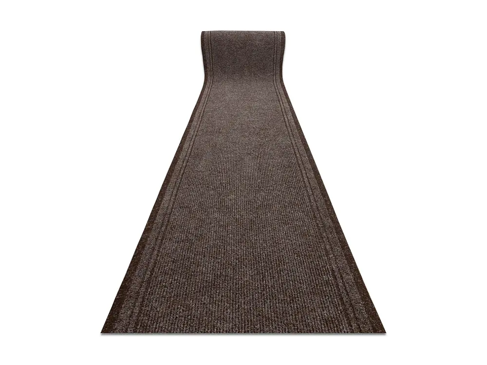 Felpudo Alfombra de pasillo con refuerzo de goma MÁLAGA marrón 7058 100x550 cm