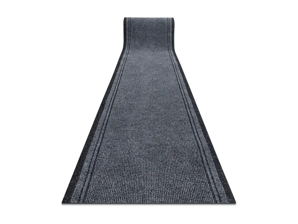 Felpudo Alfombra de pasillo con refuerzo de goma MÁLAGA gris 2107 10 100x300 cm