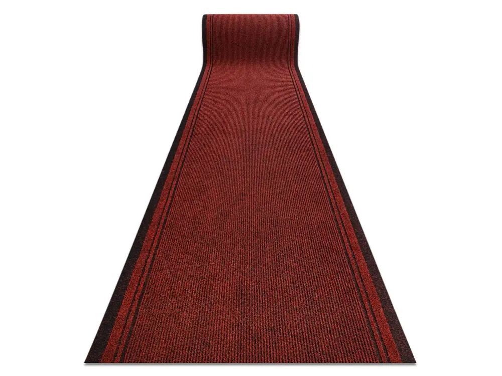Felpudo Alfombra de pasillo con refuerzo de goma MÁLAGA rojo 3066 10 100x150 cm