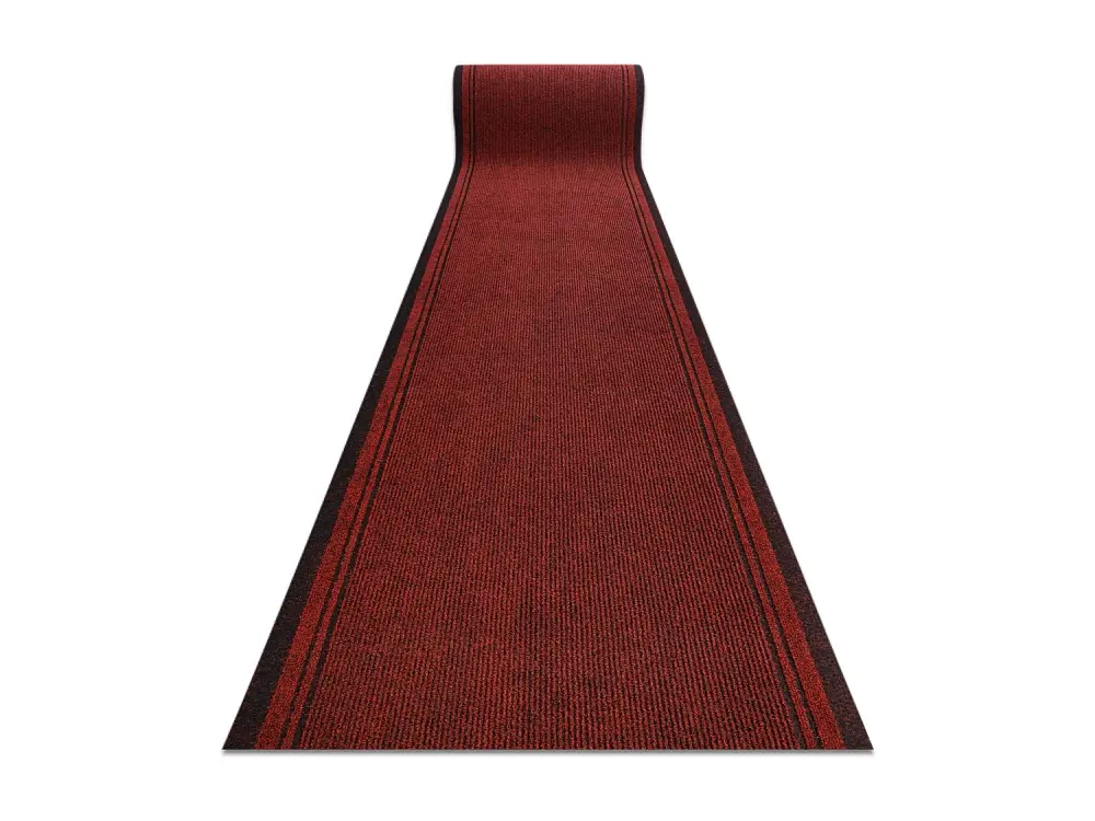 Felpudo Alfombra de pasillo con refuerzo de goma MÁLAGA rojo 3066 10 100x450 cm